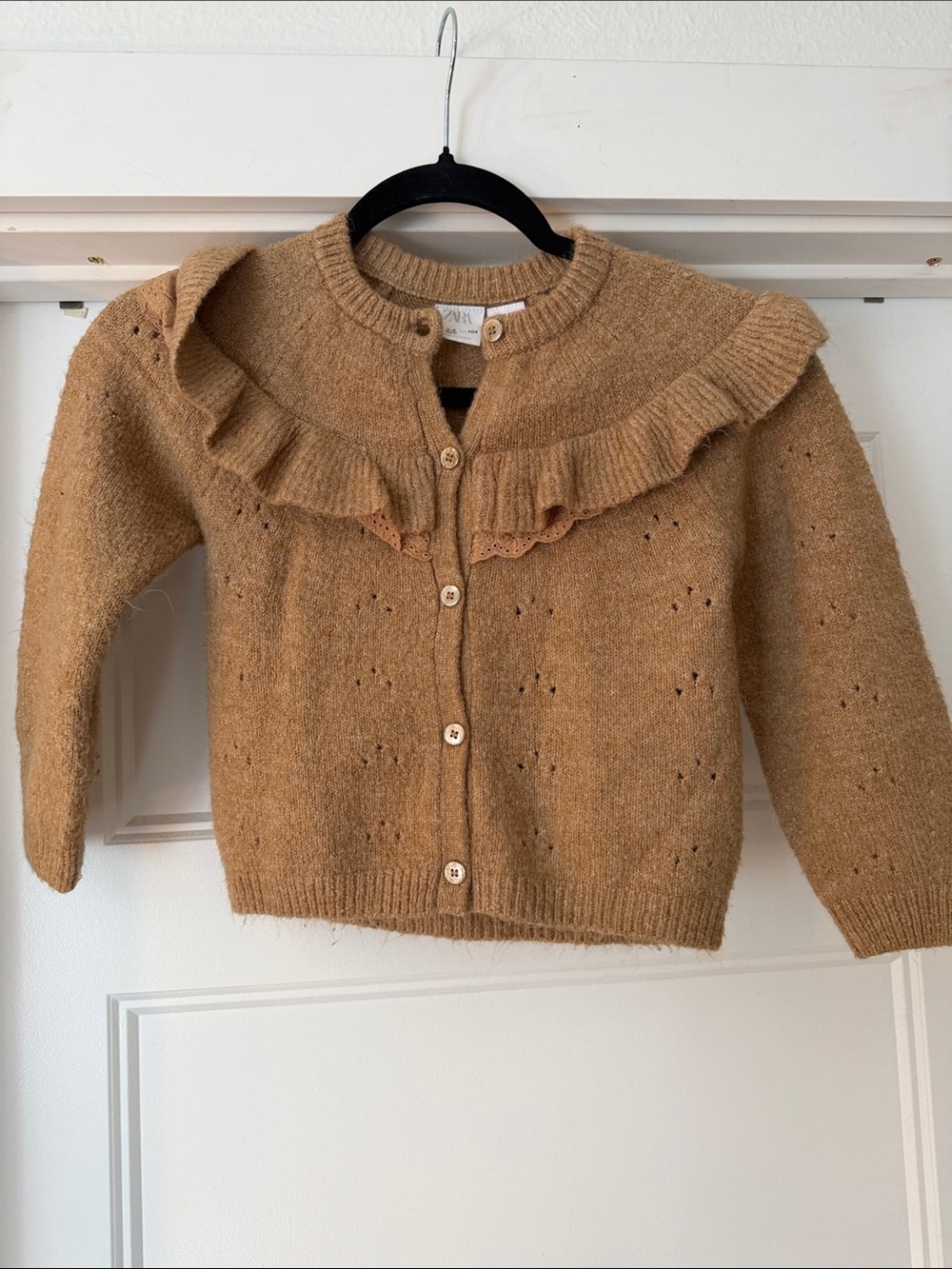 Zara kids openwork knit cardigan